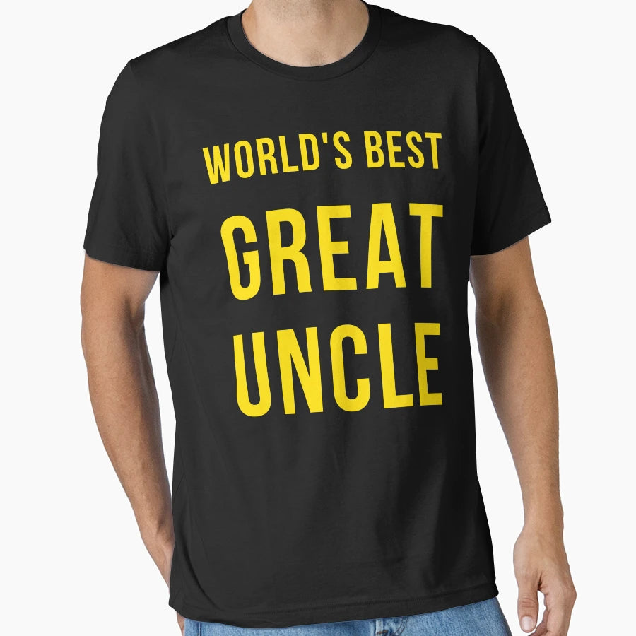 Worlds Best Great Uncle T-Shirt - Custom Art Print for Adults - T-Shirt, Sweatshirt, Hoodie