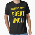 Worlds Best Great Uncle T-Shirt - Custom Art Print for Adults - T-Shirt, Sweatshirt, Hoodie