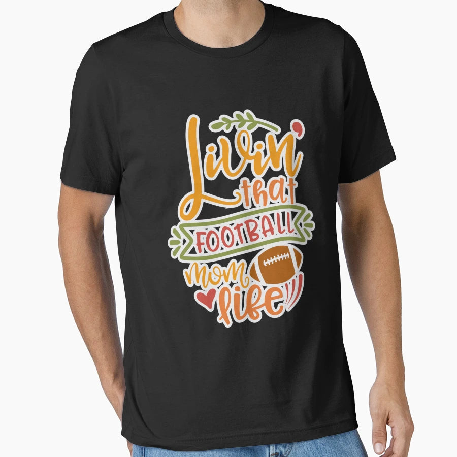 Funny Senior Football Mom Ideas T-Shirt - Fun Novelty Design for Adults - T-Shirt, Sweatshirt, Hoodie
