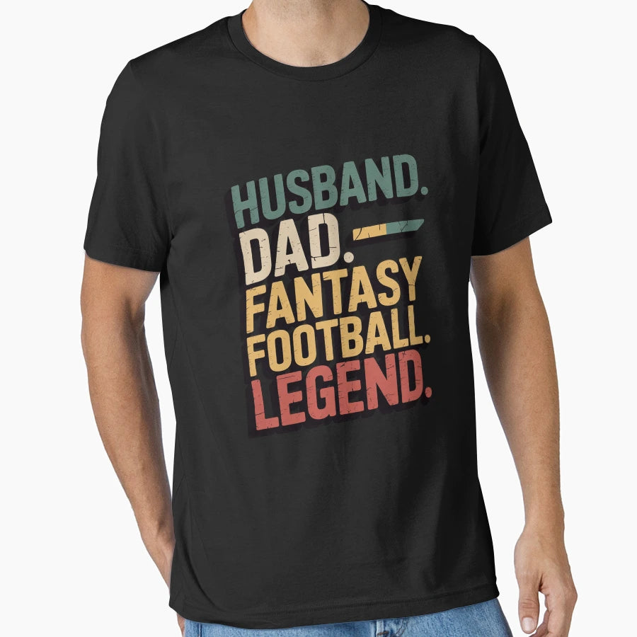Husband Dad Fantasy Football Legend T-Shirt - Unique Graphic for Adults - T-Shirt, Sweatshirt, Hoodie