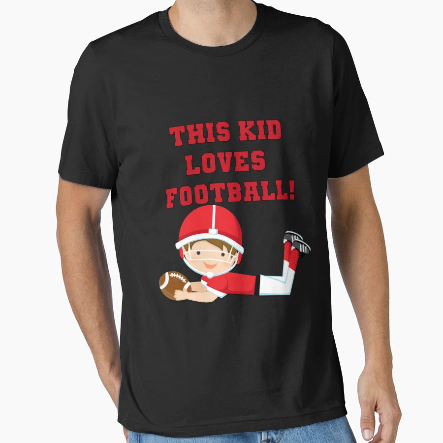Football Player This Loves Football T-Shirt - Fun Novelty Design for Adults - T-Shirt, Sweatshirt, Hoodie