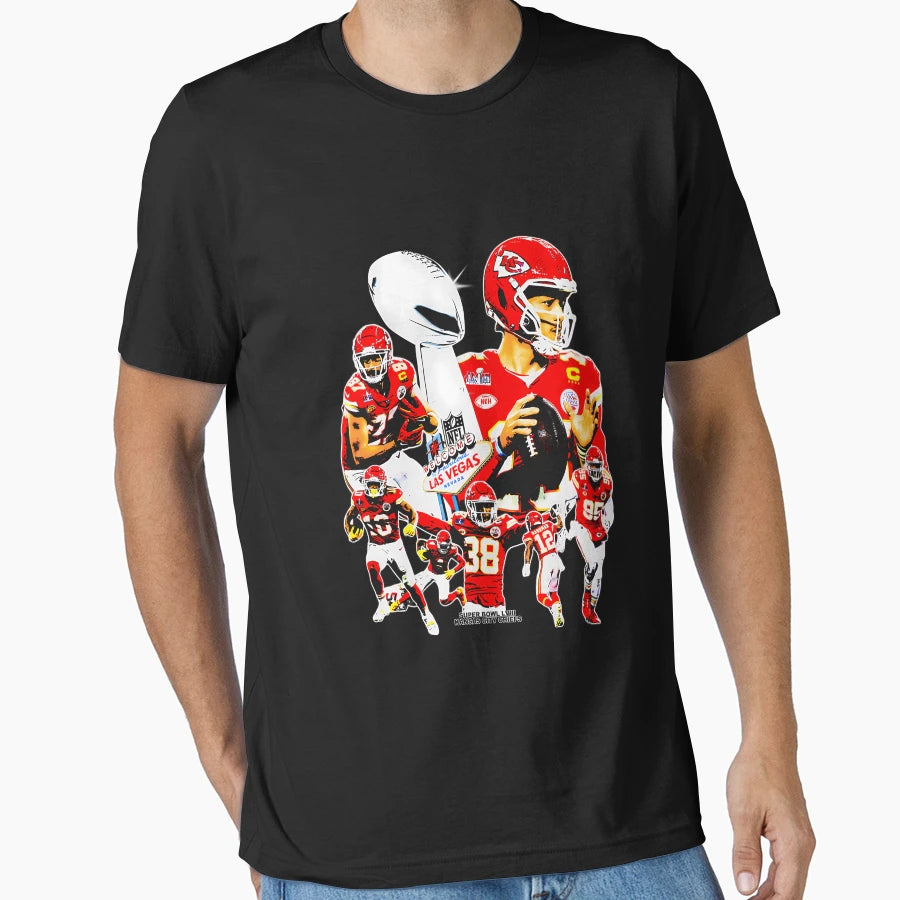 Kansas City Supers Bowl Lviii Champs T-Shirt - Fun Novelty Design Unisex - T-Shirt, Sweatshirt, Hoodie