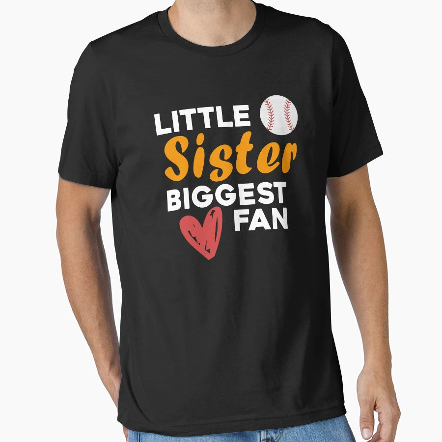 Softball Sister Little Sister Biggest T-Shirt - Unique Graphic for Adults - T-Shirt, Sweatshirt, Hoodie