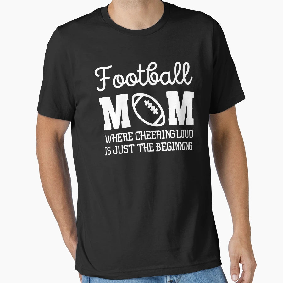 Funny Football Mom T-Shirt - Aesthetic Graphic Men Women - T-Shirt, Sweatshirt, Hoodie
