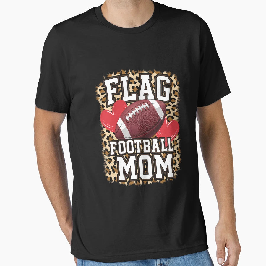 Flag Football Mom Mothers Day T-Shirt - Trendy Graphic for Adults - T-Shirt, Sweatshirt, Hoodie