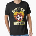 Soccer Sister Heart T-Shirt - Trendy Graphic Unisex - T-Shirt, Sweatshirt, Hoodie