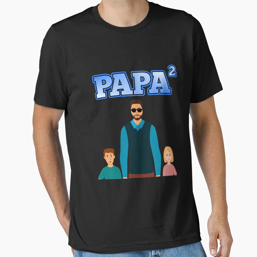 Father 2 Children Son Daughter T-Shirt - Fun Novelty Design Men Women - T-Shirt, Sweatshirt, Hoodie