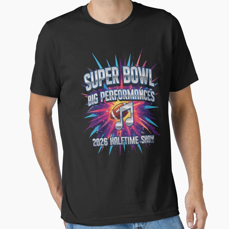 Super Bowl 2026 Big Performances T-Shirt - Fun Novelty Design for Adults - T-Shirt, Sweatshirt, Hoodie