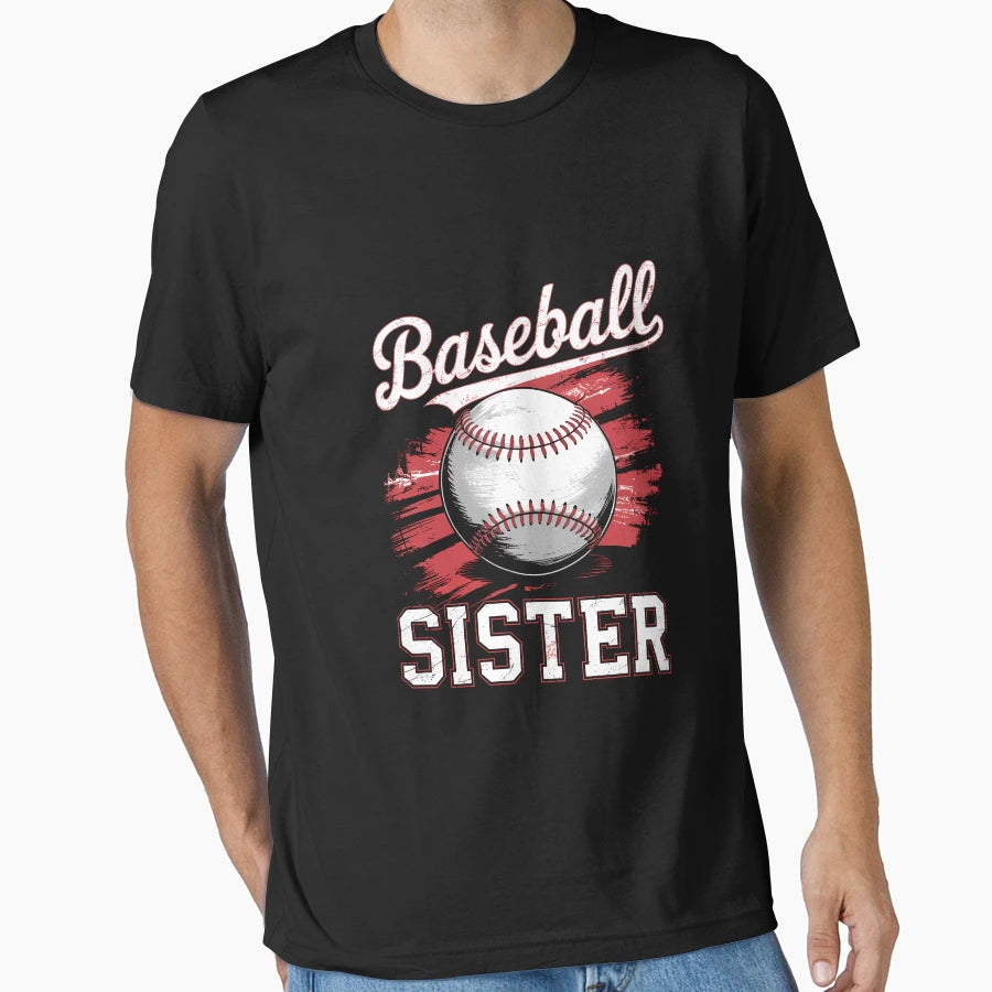 Baseball Sister Sport Lover Sister T-Shirt - Trendy Graphic for Adults - T-Shirt, Sweatshirt, Hoodie
