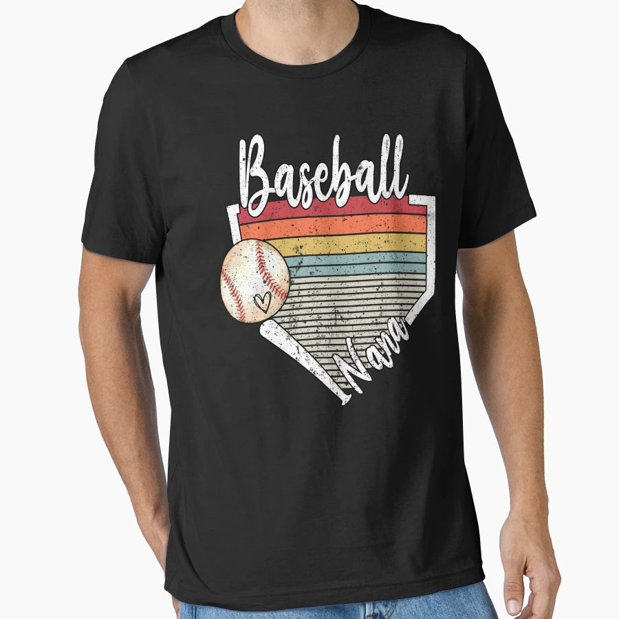 Baseball Nana Heart T-Shirt - Trendy Graphic Men Women - T-Shirt, Sweatshirt, Hoodie
