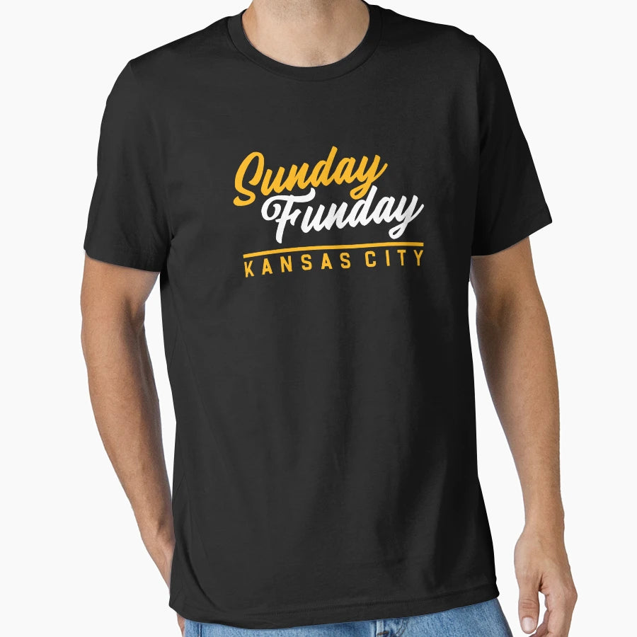 Sunday Funday Kansas City Football Team T-Shirt - Trendy Graphic Unisex - T-Shirt, Sweatshirt, Hoodie