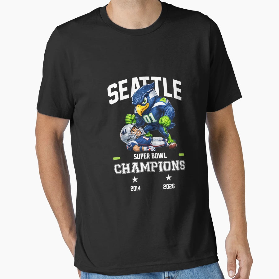 Seattle Champions 2026 T-Shirt - Casual Everyday Wear Unisex - T-Shirt, Sweatshirt, Hoodie