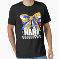 Volleyball Nana Bow Team Colors T-Shirt - Custom Art Print for Adults - T-Shirt, Sweatshirt, Hoodie