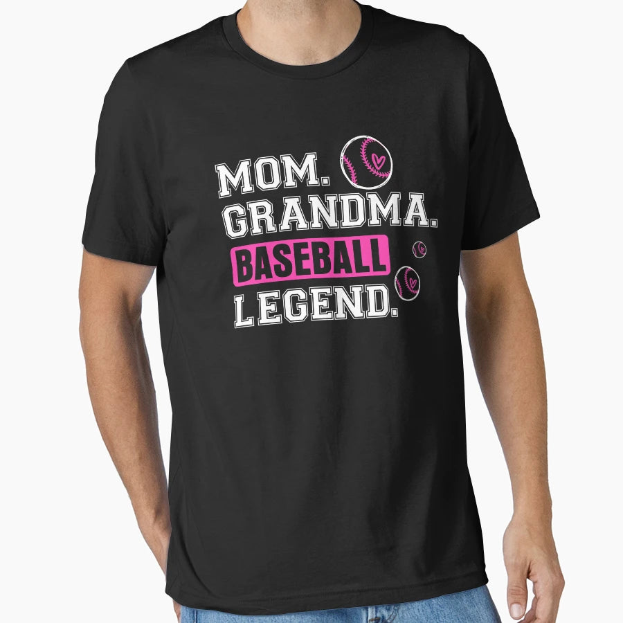 Mom Grandma Baseball Legend T-Shirt - Trendy Graphic for Adults - T-Shirt, Sweatshirt, Hoodie