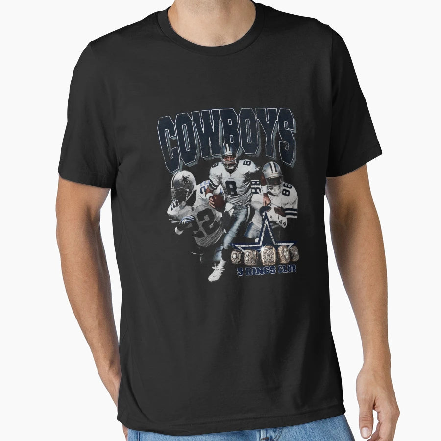 Dallas 5 Rings Club T-Shirt - Streetwear Style Unisex - T-Shirt, Sweatshirt, Hoodie