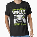 Mens Crazy Uncle Funny Uncle Gaming T-Shirt - Custom Art Print Unisex - T-Shirt, Sweatshirt, Hoodie