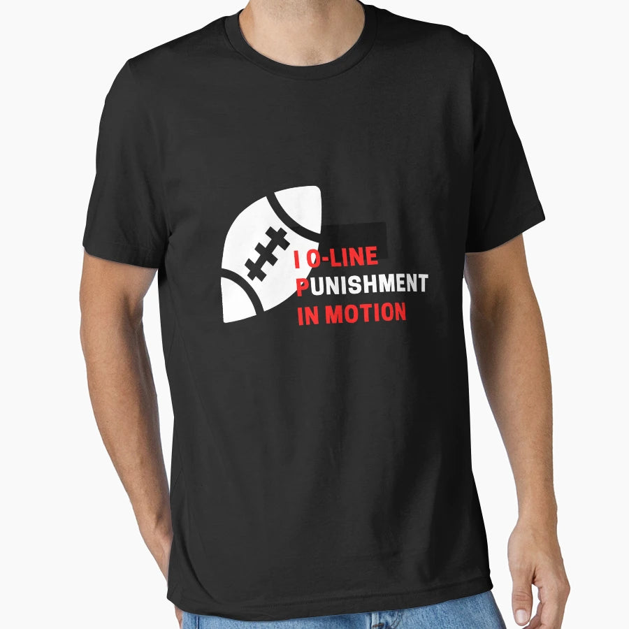 O Line Punishment Motion American T-Shirt - Minimalist Print Unisex - T-Shirt, Sweatshirt, Hoodie