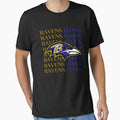 Baltimore Ravens Head Ravens Flock T-Shirt - Minimalist Print Unisex - T-Shirt, Sweatshirt, Hoodie