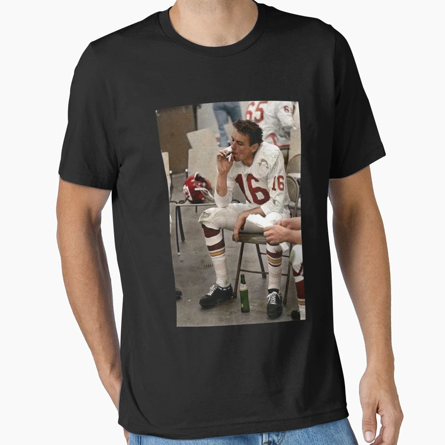 Len Dawson Cigarette Cloth Covering T-Shirt - Fun Novelty Design Men Women - T-Shirt, Sweatshirt, Hoodie