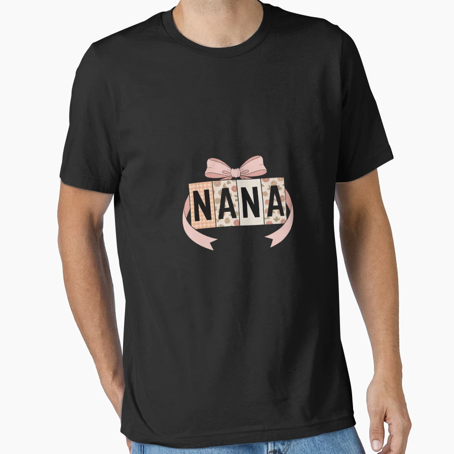 Preppy Fall Nana Pumpkin Autumn T-Shirt - Custom Art Print for Adults - T-Shirt, Sweatshirt, Hoodie