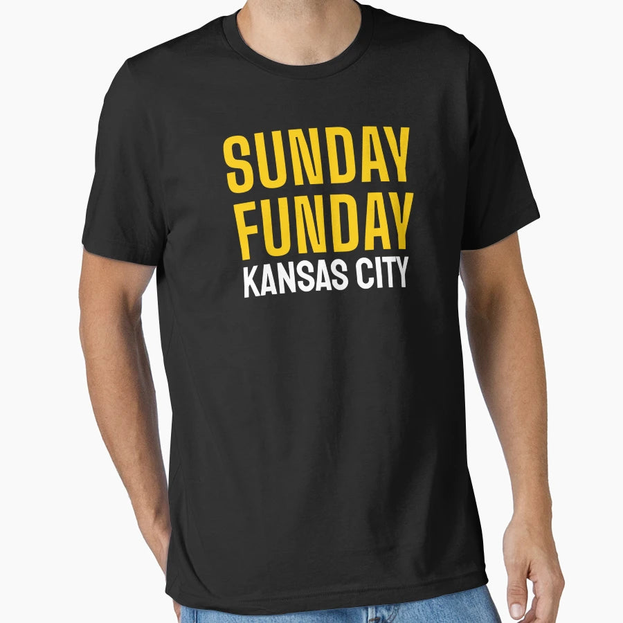 Sunday Funday Kansas City Football T-Shirt - Fun Novelty Design Men Women - T-Shirt, Sweatshirt, Hoodie