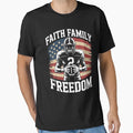 Football Faith Family Freedom Patriotic T-Shirt - Unique Graphic Unisex - T-Shirt, Sweatshirt, Hoodie