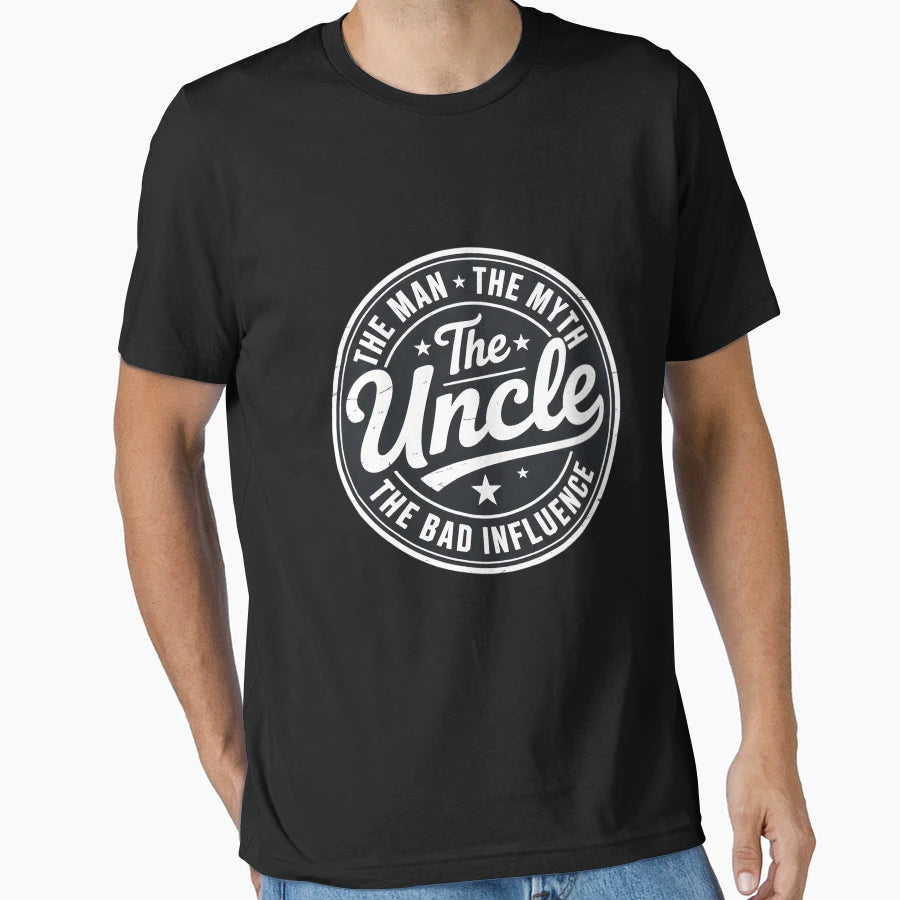 Uncle Myth Bad Influence Emblem T-Shirt - Unique Graphic Men Women - T-Shirt, Sweatshirt, Hoodie