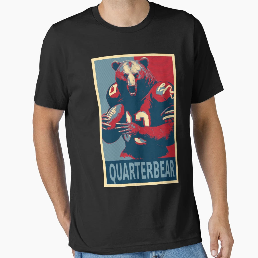 Quarterbear Bear Quarterback T-Shirt - Fun Novelty Design for Adults - T-Shirt, Sweatshirt, Hoodie