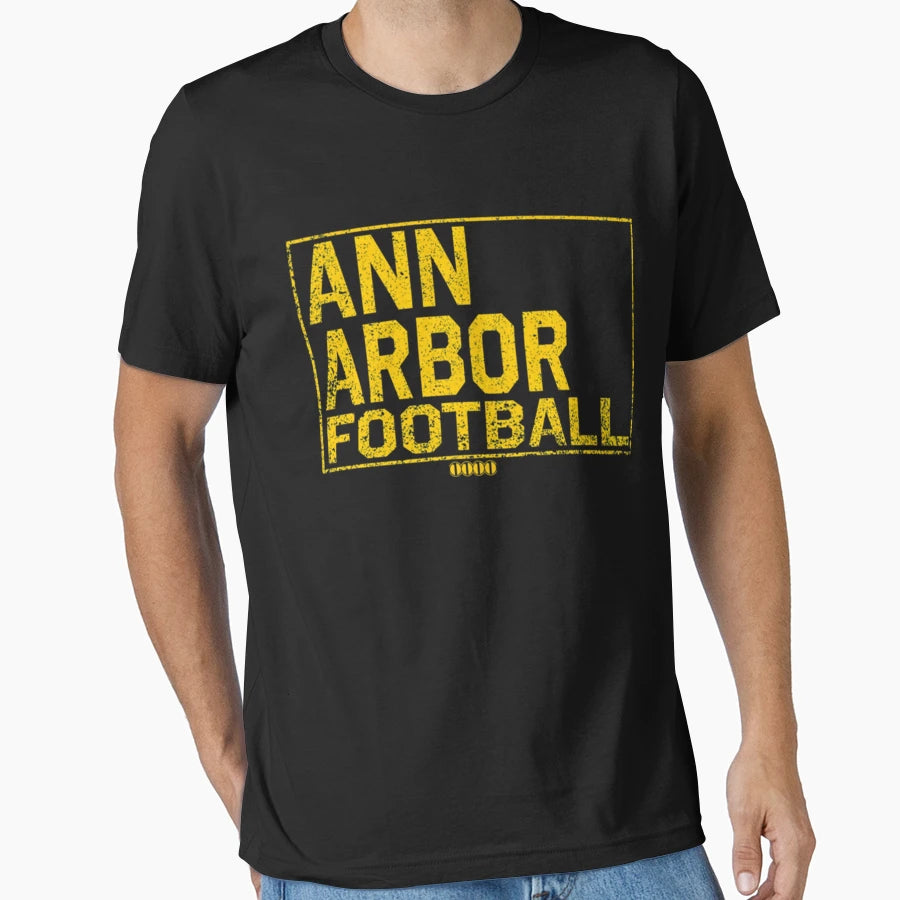Ann Arbor Football College Town Located T-Shirt - Graphic Print for Adults - T-Shirt, Sweatshirt, Hoodie