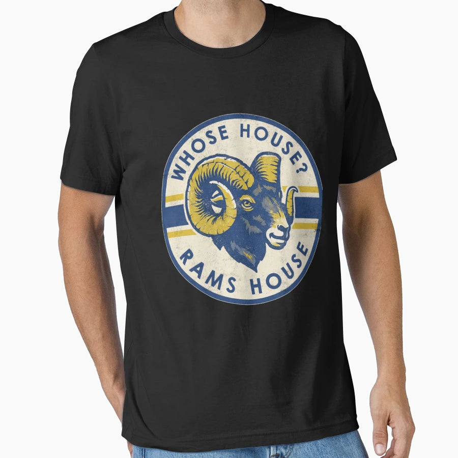 Los Angeles Rams Whos House Ram T-Shirt - Streetwear Style for Adults - T-Shirt, Sweatshirt, Hoodie