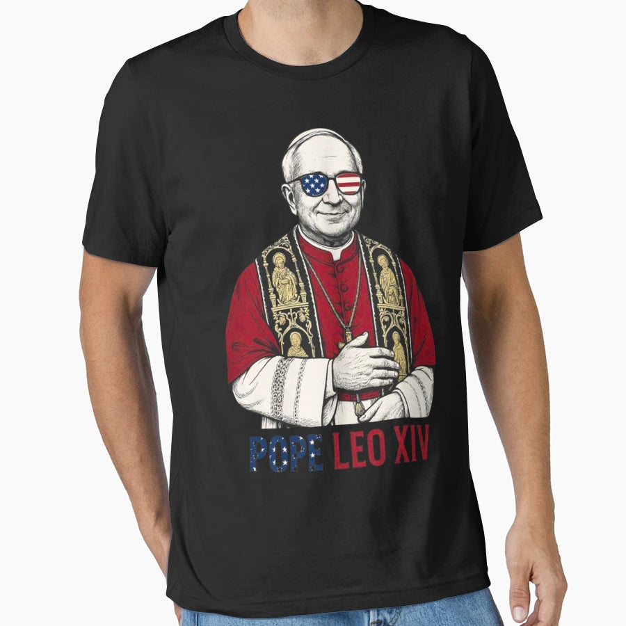 Pope Leo Xiv American Pope 2025 T-Shirt - Minimalist Print Men Women - T-Shirt, Sweatshirt, Hoodie