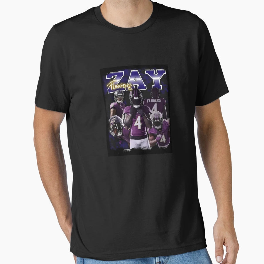 Zay Flowers T-Shirt - Custom Art Print Unisex - T-Shirt, Sweatshirt, Hoodie