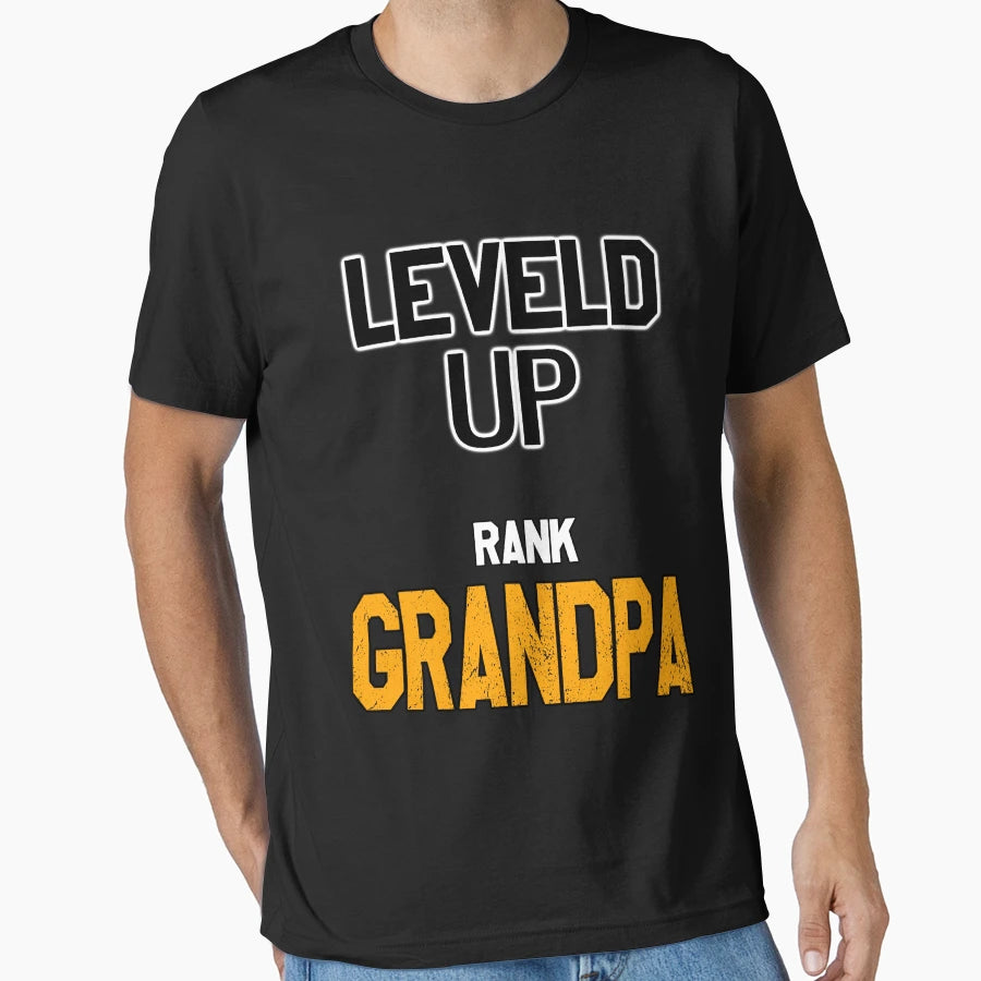 Copy I Have Leveled Up To Grandpa T-Shirt - Trendy Graphic for Adults - T-Shirt, Sweatshirt, Hoodie