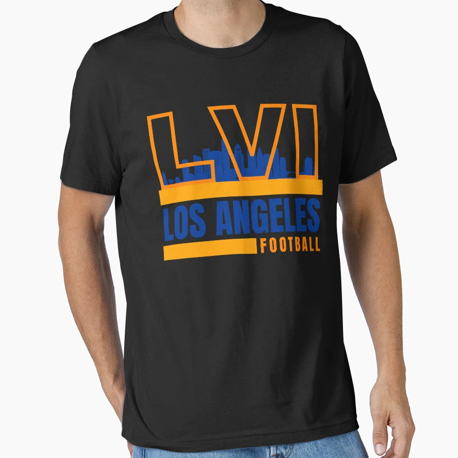 Los Angeles Football Yellow Blue T-Shirt - Fun Novelty Design Men Women - T-Shirt, Sweatshirt, Hoodie