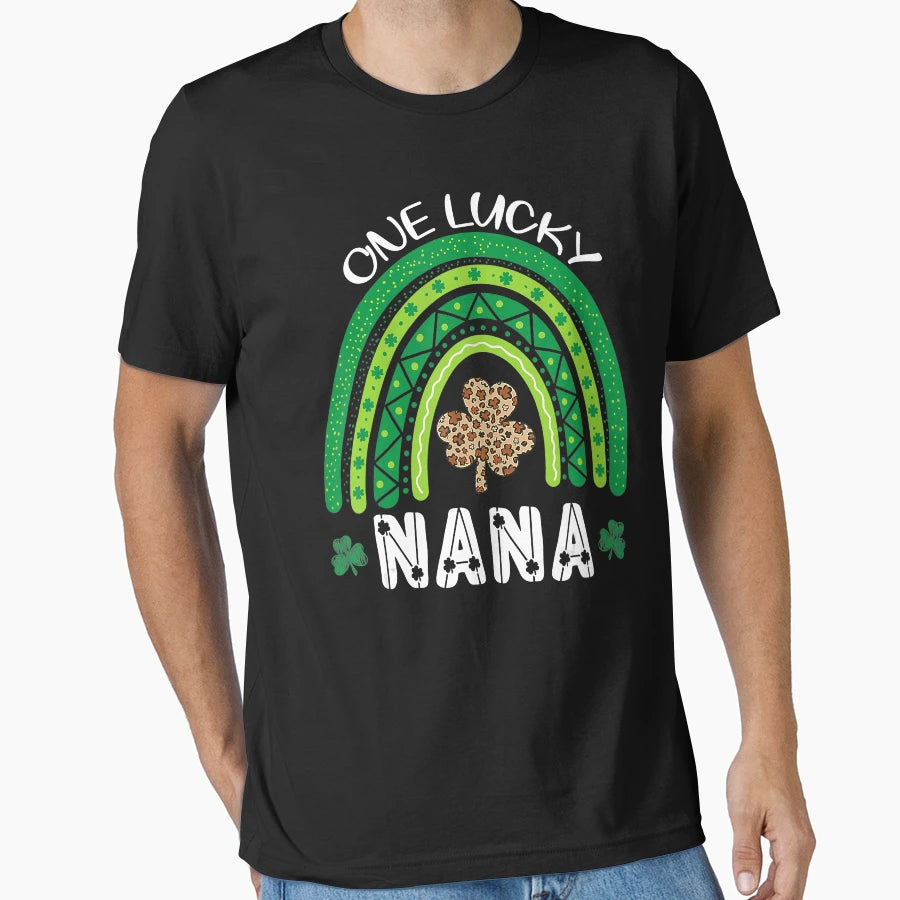 One Lucky Nana Shamrock St Patricks T-Shirt - Novelty Apparel Men Women - T-Shirt, Sweatshirt, Hoodie