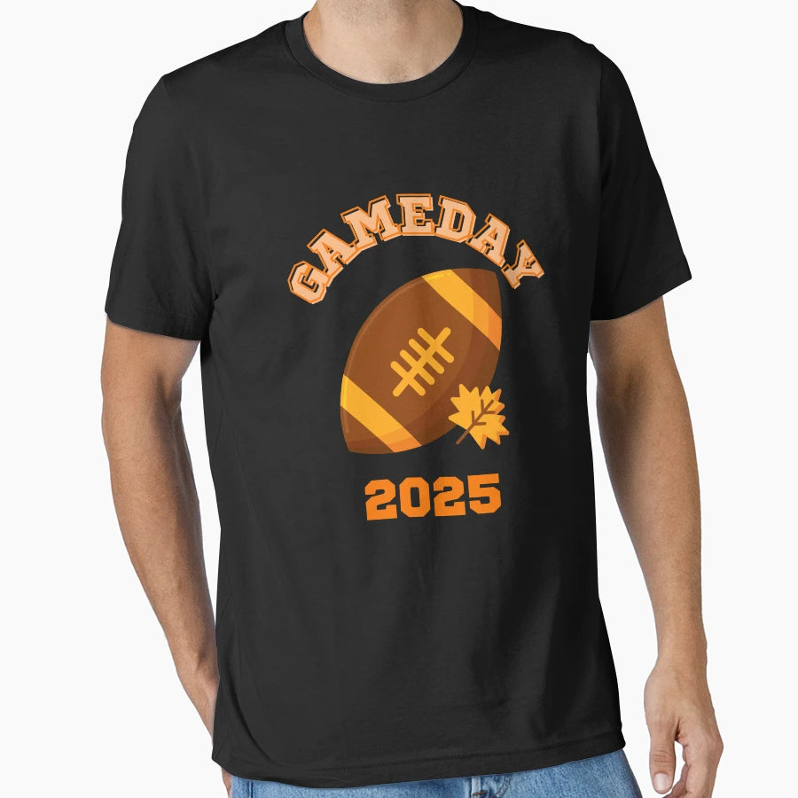 Gameday Football 2025 Fall Sports T-Shirt - Minimalist Print for Adults - T-Shirt, Sweatshirt, Hoodie