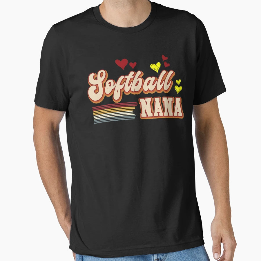 Softball Nana T-Shirt - Custom Art Print Unisex - T-Shirt, Sweatshirt, Hoodie
