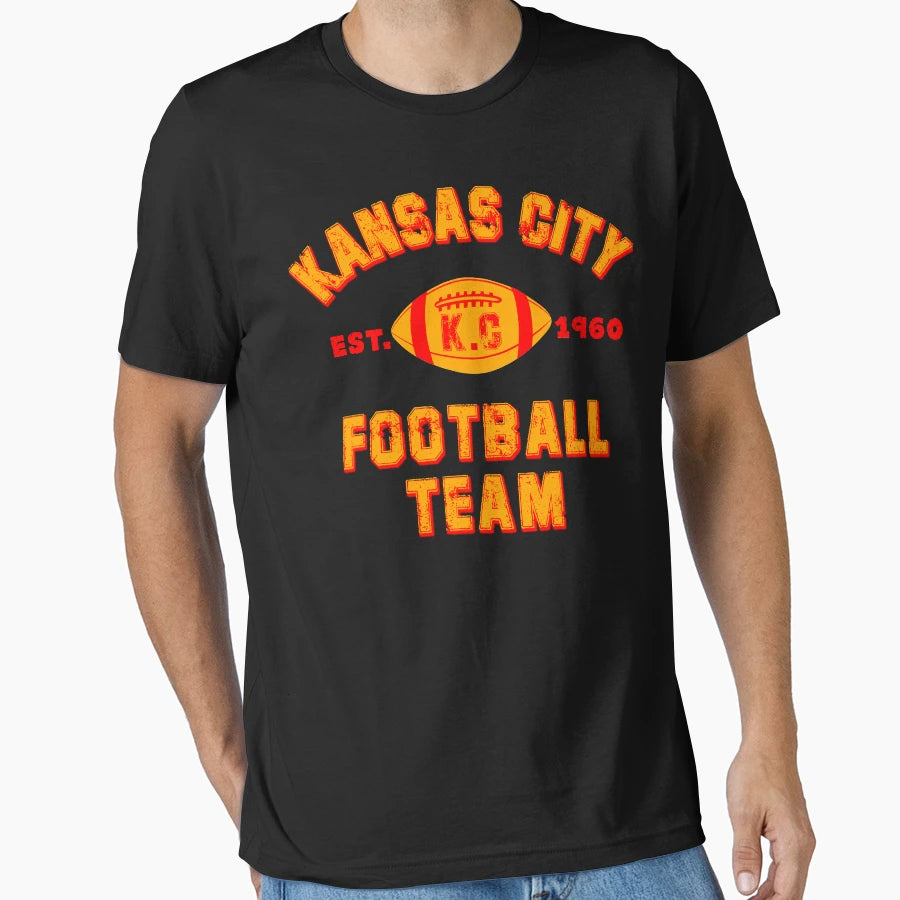 Kansas City Football Team Est 1960 T-Shirt - Aesthetic Graphic Unisex - T-Shirt, Sweatshirt, Hoodie