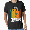 I Have Leveled Up To Grandad Grandpa T-Shirt - Minimalist Print Unisex - T-Shirt, Sweatshirt, Hoodie