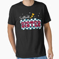 Softball Sister Checkered Leopard T-Shirt - Unique Graphic Unisex - T-Shirt, Sweatshirt, Hoodie