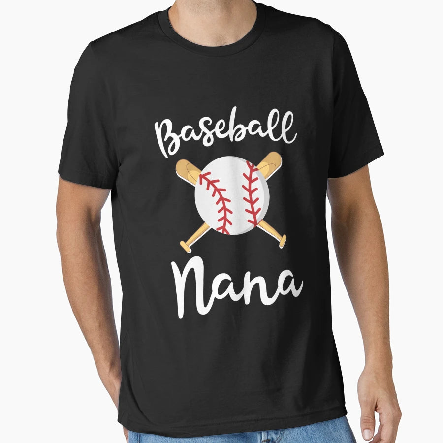 Baseball Nana Grandma Womens Game Day Gift T-Shirt - Unique Graphic Unisex - T-Shirt, Sweatshirt, Hoodie