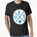 Detroit Football Emblem Det Pride T-Shirt - Custom Art Print Unisex - T-Shirt, Sweatshirt, Hoodie