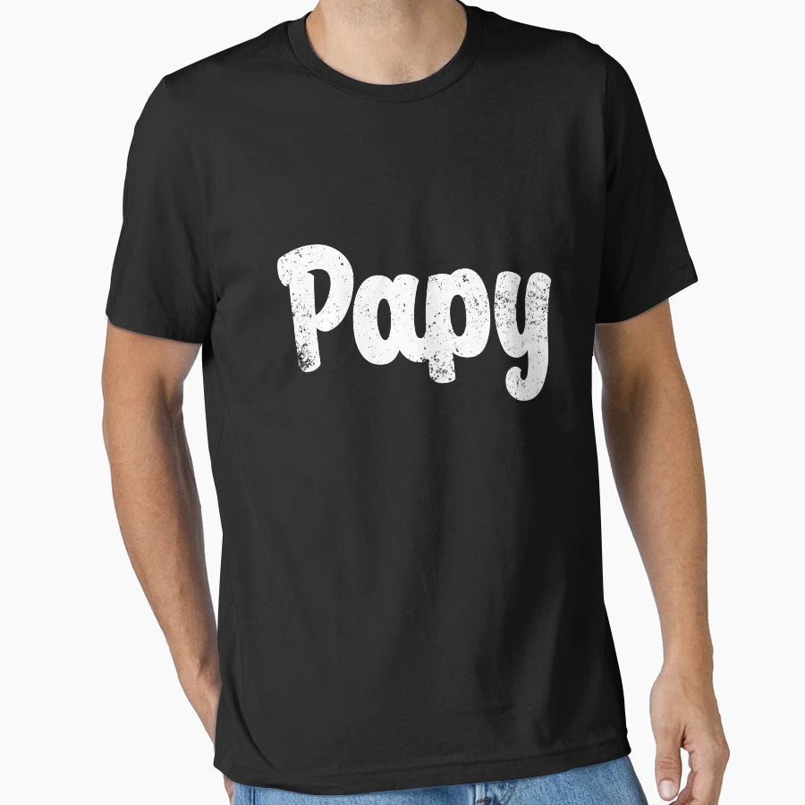 Papy Canadian Grandfather Fathers T-Shirt - Minimalist Print for Adults - T-Shirt, Sweatshirt, Hoodie
