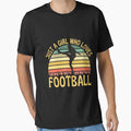 Just Who Loves Football T-Shirt - Minimalist Print Men Women - T-Shirt, Sweatshirt, Hoodie