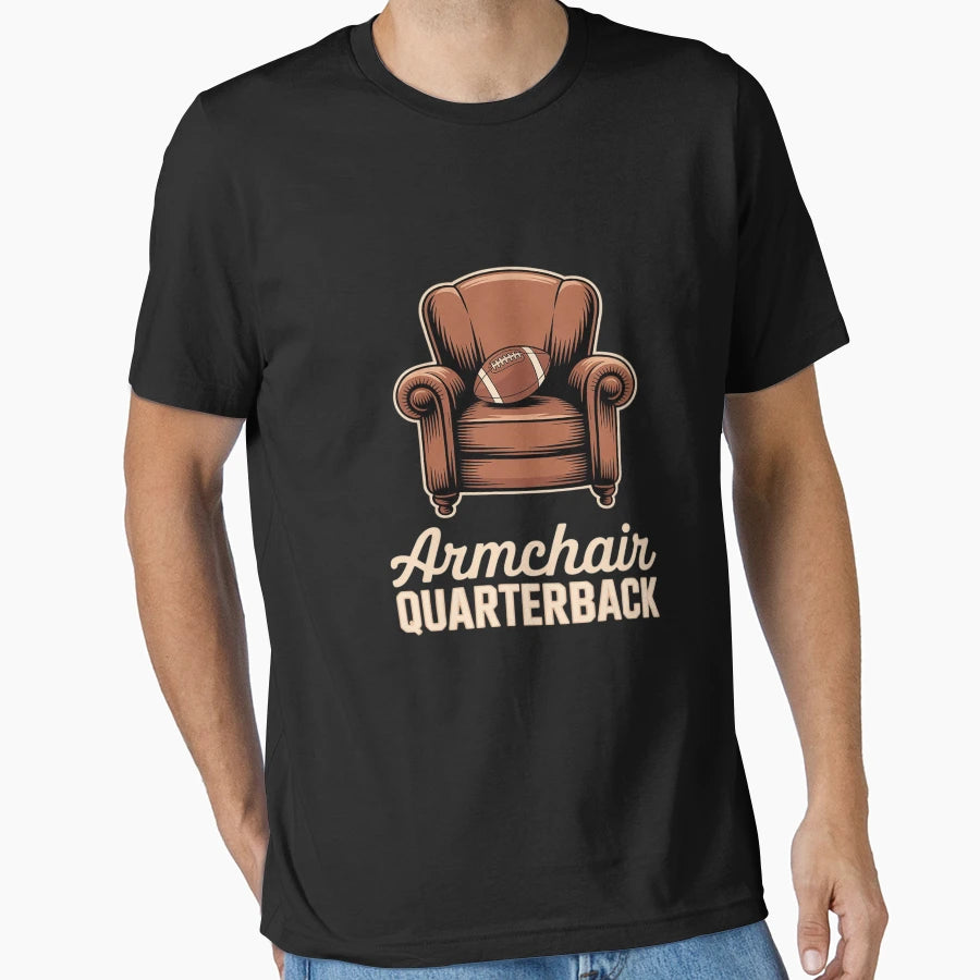Funny Football Dad Armchair T-Shirt - Casual Everyday Wear Men Women - T-Shirt, Sweatshirt, Hoodie