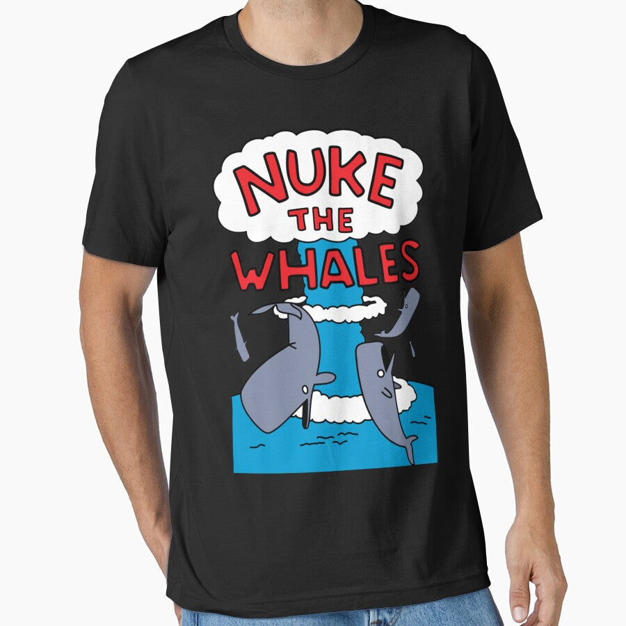 Nuke The Whales Essential by Bodoshoputr - Adult & Kids T-Shirts, Sweatshirts & Hoodies apparel design preview 1