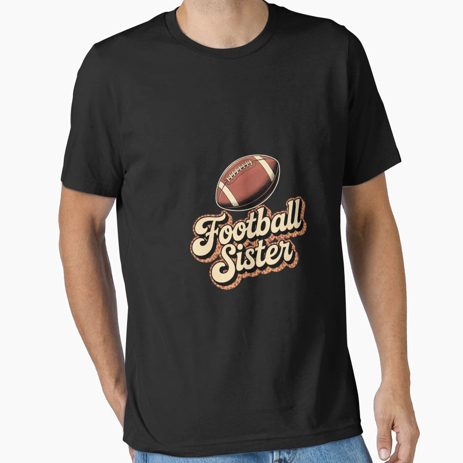 Leopard Football Sister Football Season T-Shirt - Minimalist Print Unisex - T-Shirt, Sweatshirt, Hoodie