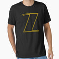 Letter Z Gold Outline T-Shirt - Trendy Graphic for Adults - T-Shirt, Sweatshirt, Hoodie
