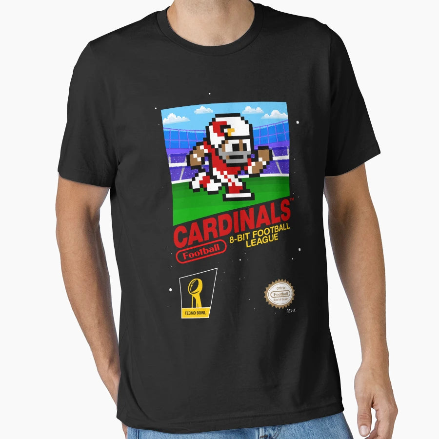 Arizona Cardinals 8 Bit Football T-Shirt - Fun Novelty Design for Adults - T-Shirt, Sweatshirt, Hoodie