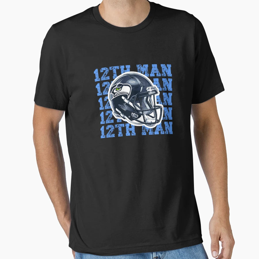 Seattle Seahawks Helmet 12Th T-Shirt - Streetwear Style for Adults - T-Shirt, Sweatshirt, Hoodie